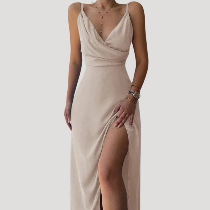 Women’s Spaghetti Strap Slit Maxi Dress