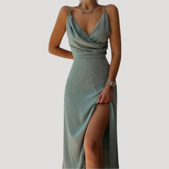 Women’s Spaghetti Strap Slit Maxi Dress