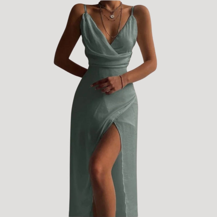 Women’s Spaghetti Strap Slit Maxi Dress