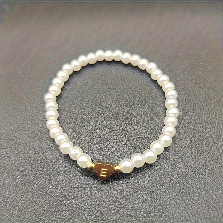 Women's Elegant Heart Monogram Bracelet