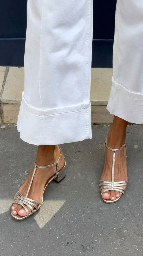 Women's Elegant Golden Sandals Everyday Elegance Sandals
