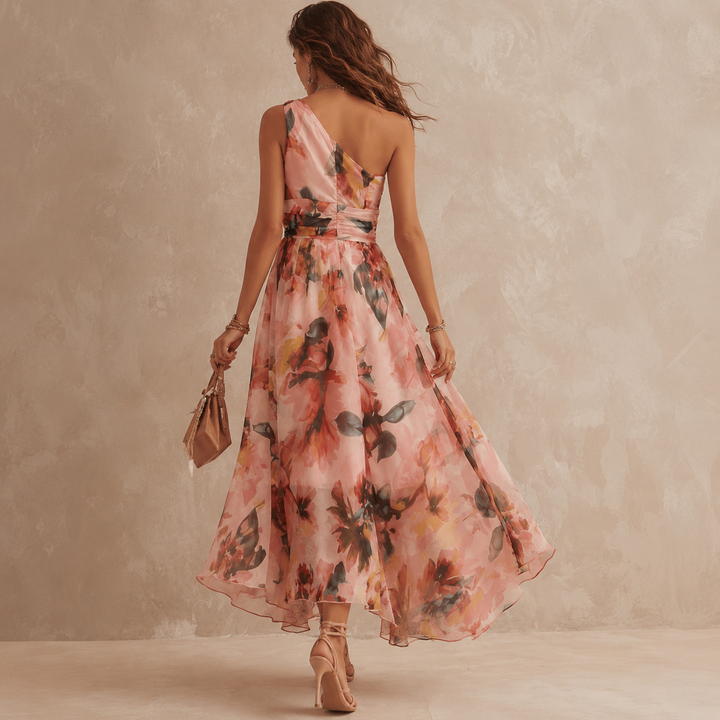 Women's Asymmetric Floral Aurora Asymmetrical Dress