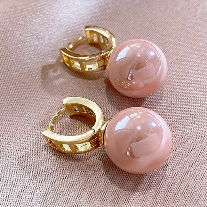 Elegant Rose Pearl Earrings