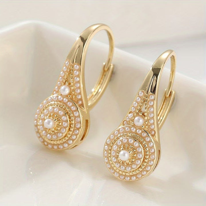 Women's Elegant Flower Pearl Earrings