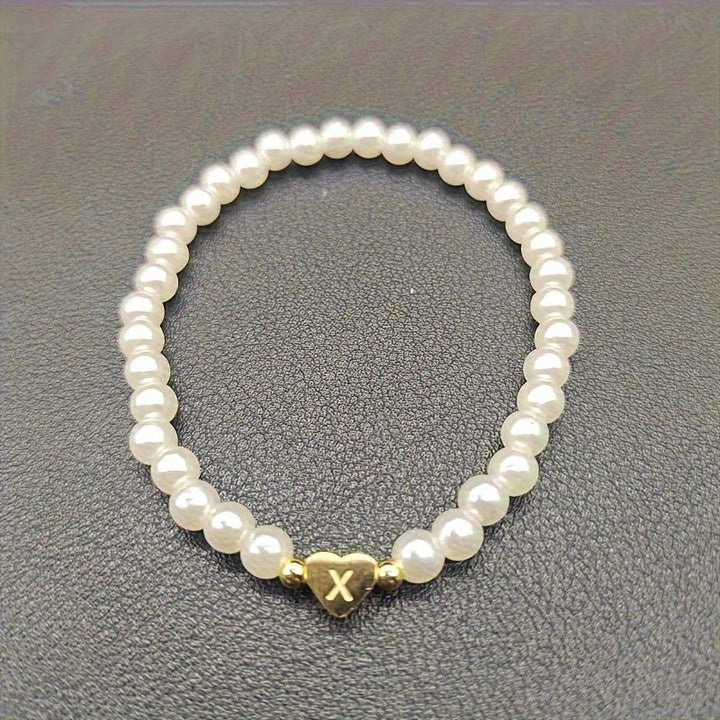 Women's Elegant Heart Monogram Bracelet
