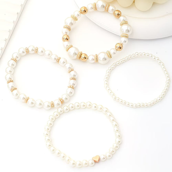 Elegant Pearl Bracelet Set