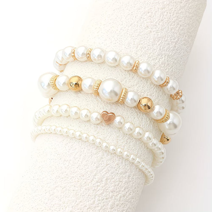 Elegant Pearl Bracelet Set