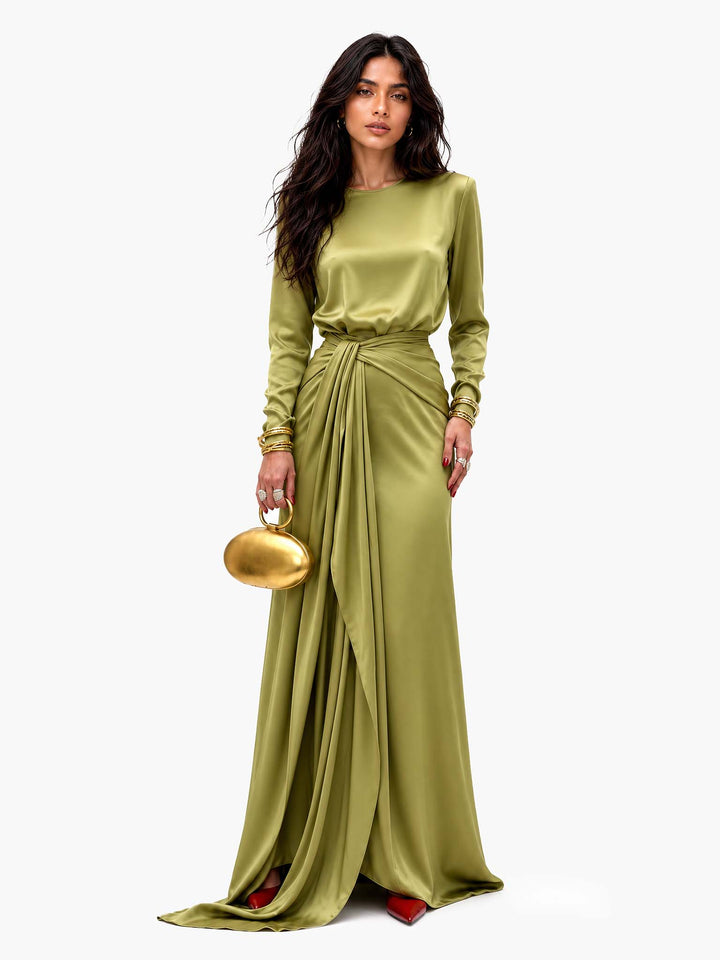 Women's Draped Elegant Maxi Dress
