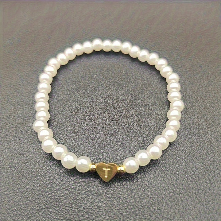 Women's Elegant Heart Monogram Bracelet