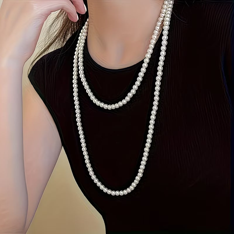 Timeless Double Necklace with Pearls