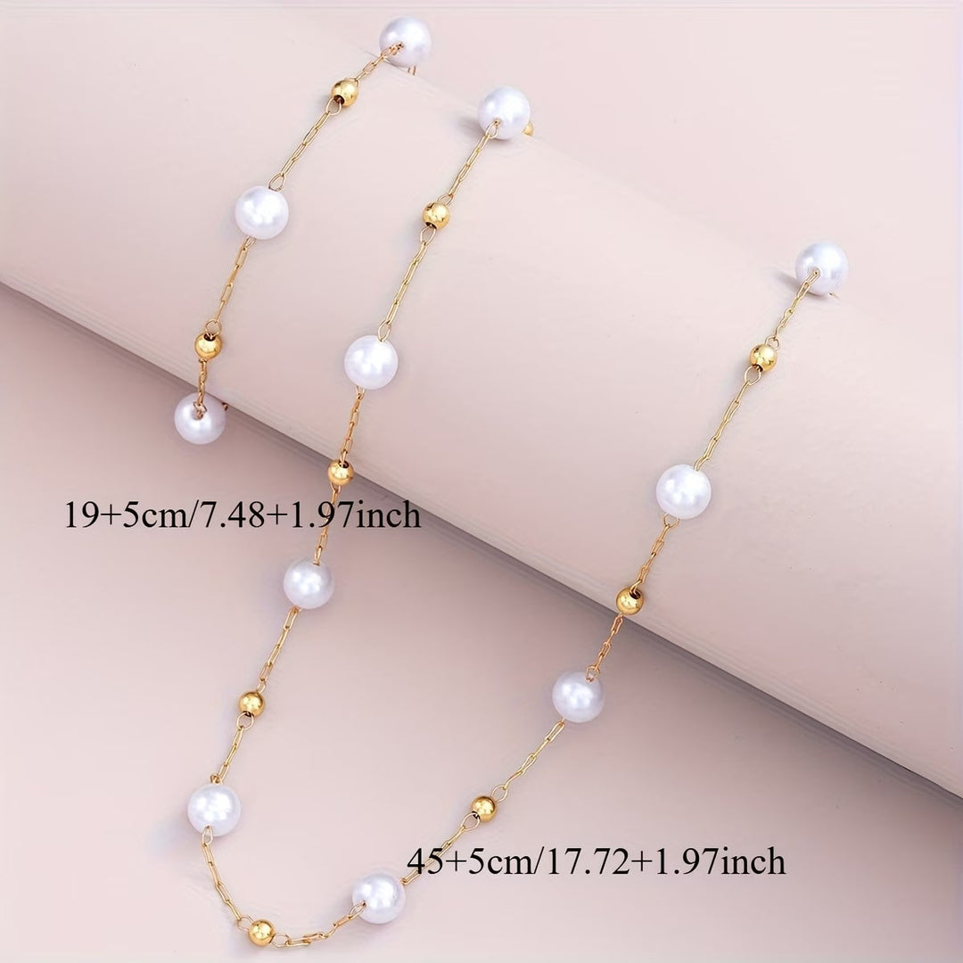 Women's Elegant Delicate Pearl Jewelry Set