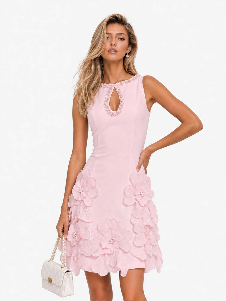 Women's Elegant Sleeveless Cutout Mini Dress