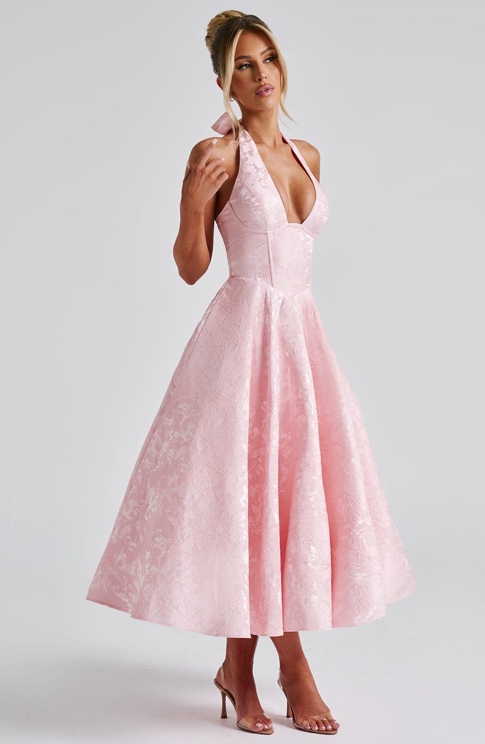 Women's Halter Summer Midi Dress