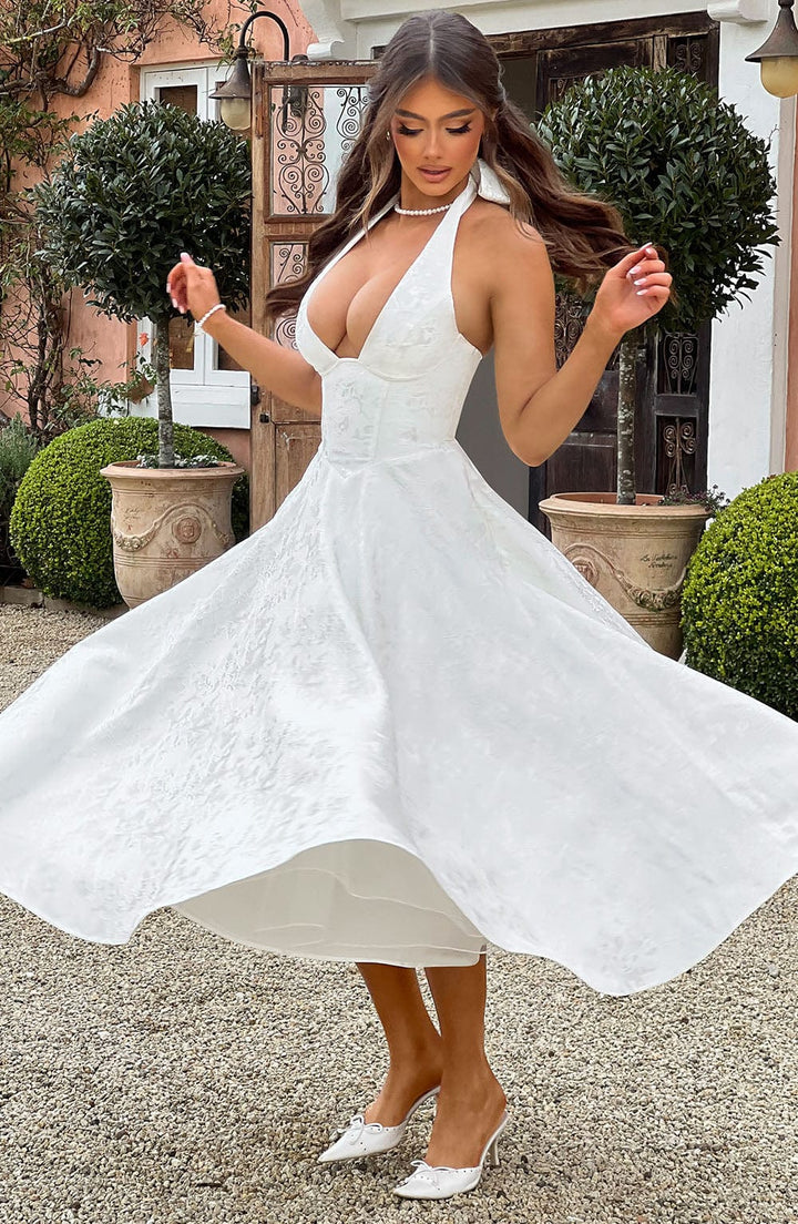 Women's Halter Summer Midi Dress