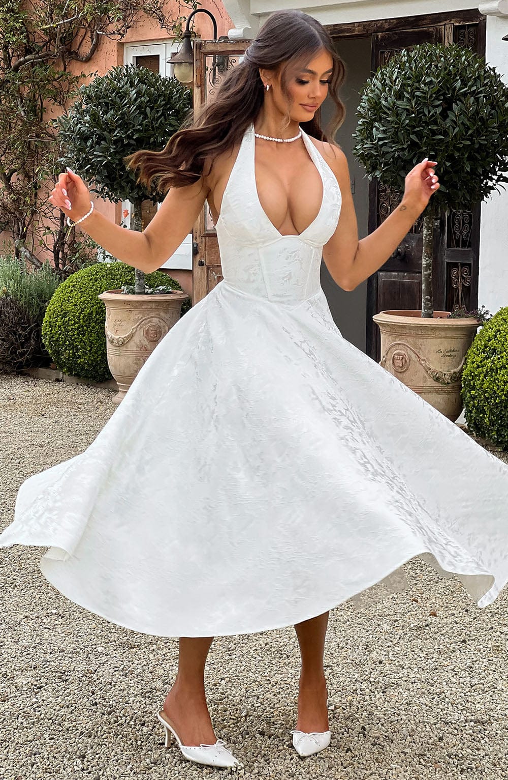 Women's Halter Summer Midi Dress