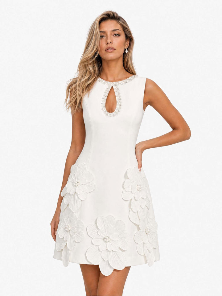 Women's Elegant Sleeveless Cutout Mini Dress