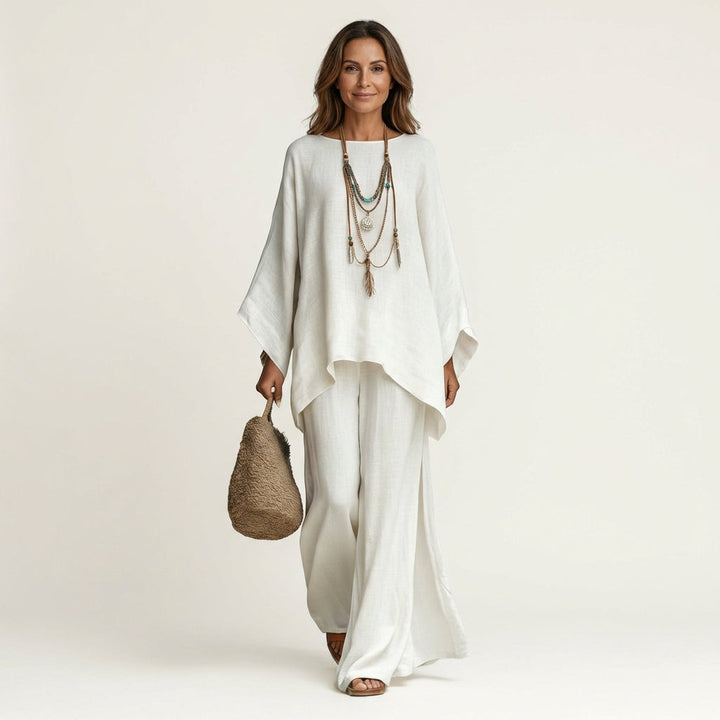 Boho Relaxed Button Down Short Sleeve Two Piece Set