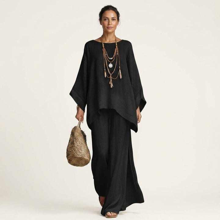 Boho Relaxed Button Down Short Sleeve Two Piece Set