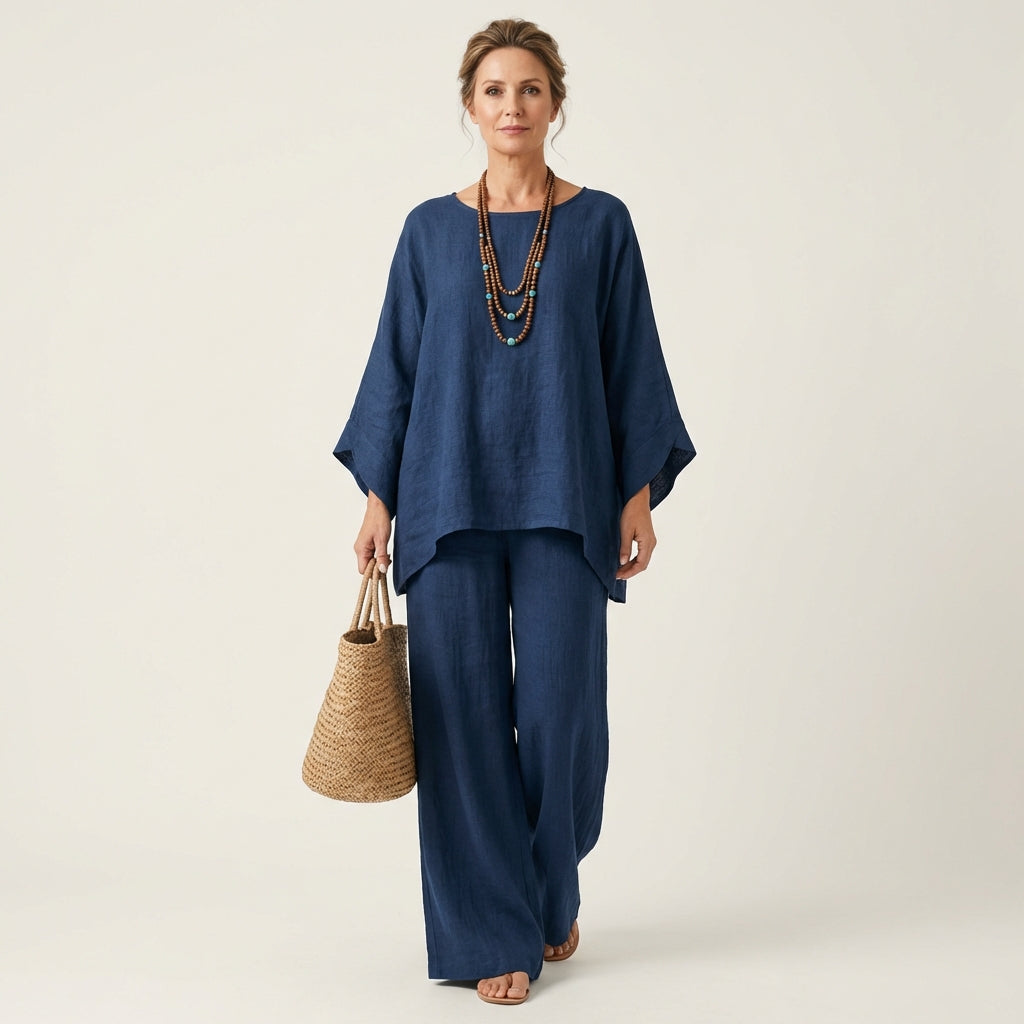 Boho Relaxed Button Down Short Sleeve Two Piece Set