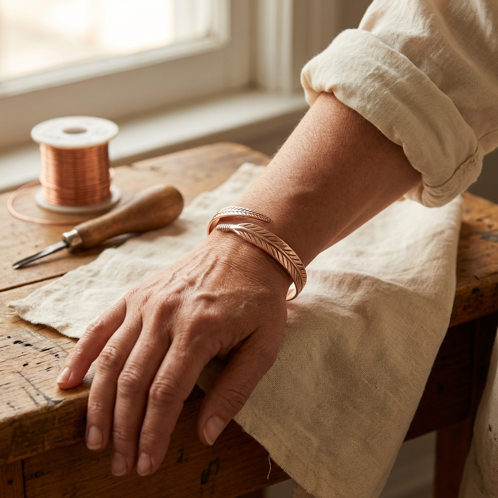 Women's Classic Root Copper Bracelet