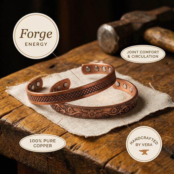 Sleek Hammered Polished Copper Cookware Vera's Forge Copper Set