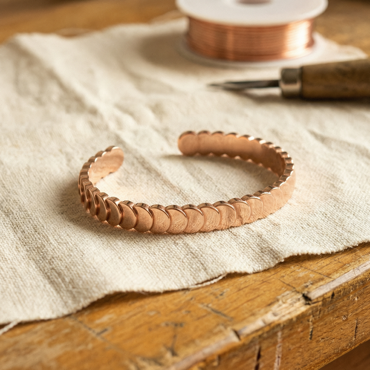Women's Sleek Tide Copper Bracelet