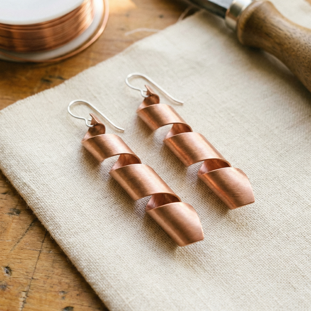 Women's Elegant Dusk Copper Earrings
