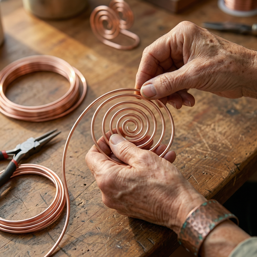 Addison's Flow Copper Hand Spiral