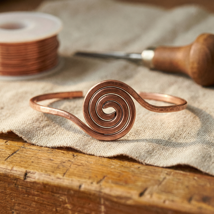 Women's Classic Coil Copper Anklet