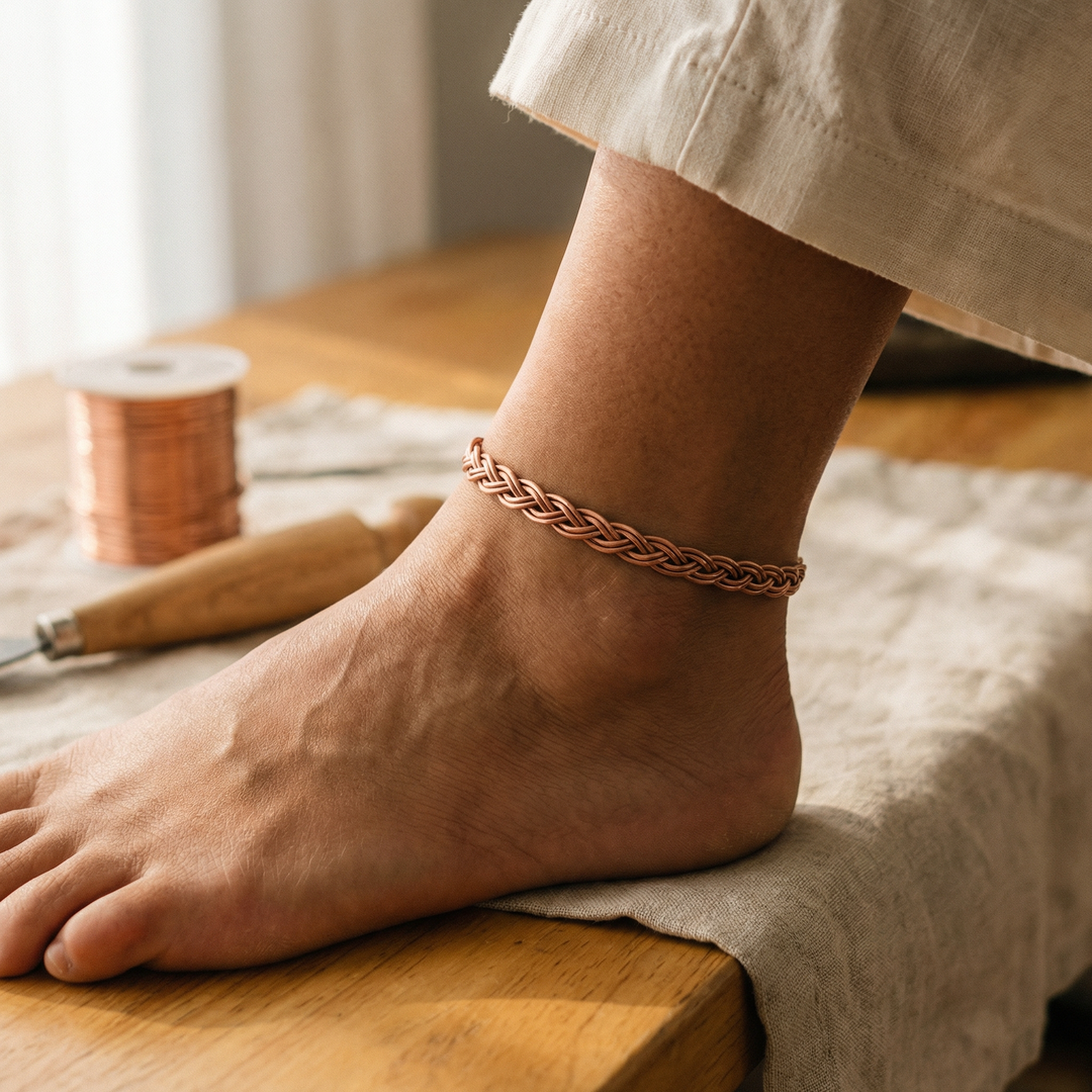 Addison's Reed Copper Anklet