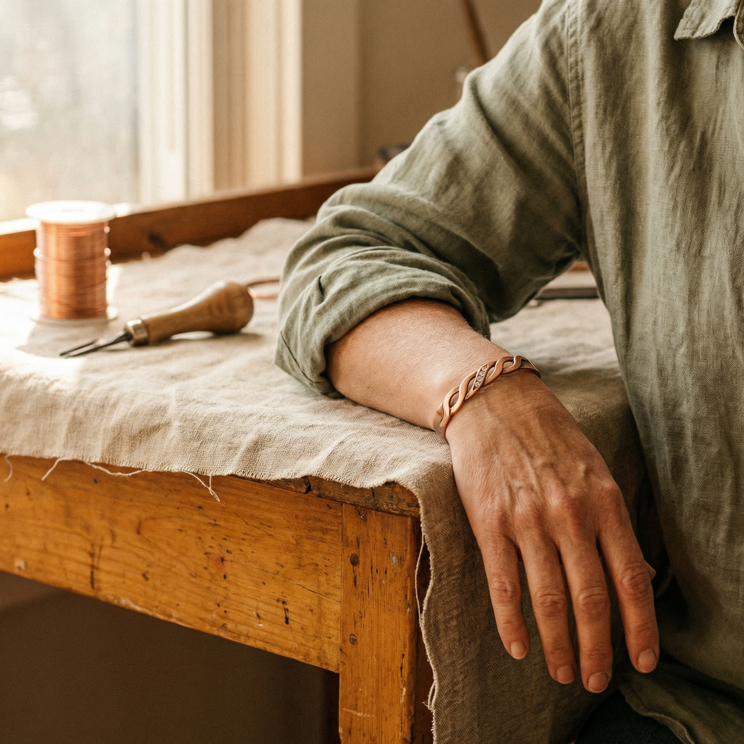 Addison's Seam Copper Bracelet