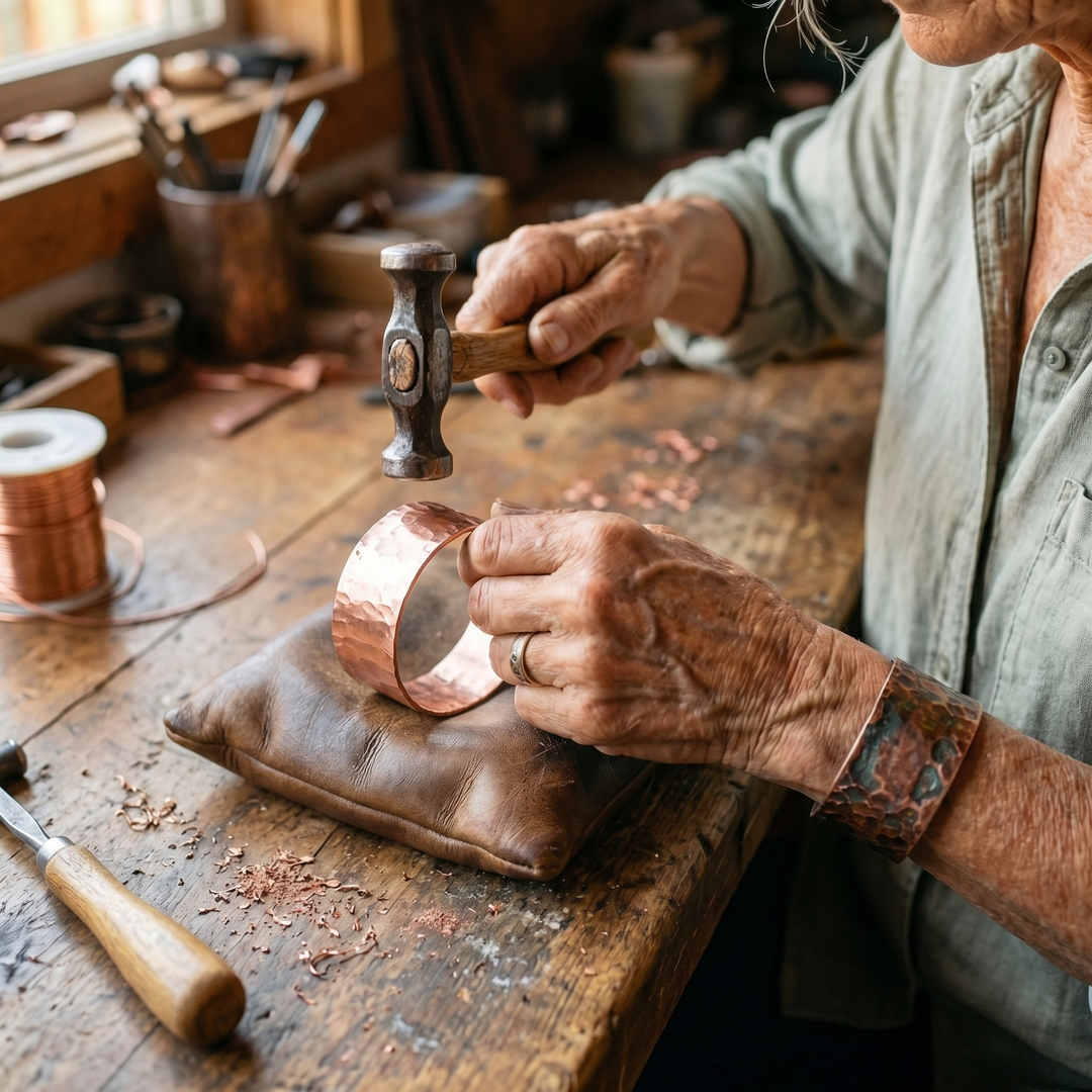 Women's Classic Vera's Anvil Copper Bracelet