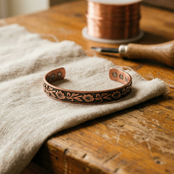 Women's Elegant Vine Copper Bracelet