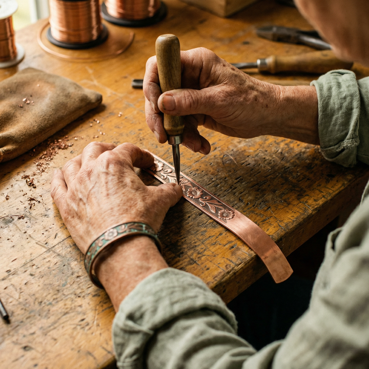Women's Elegant Vine Copper Bracelet