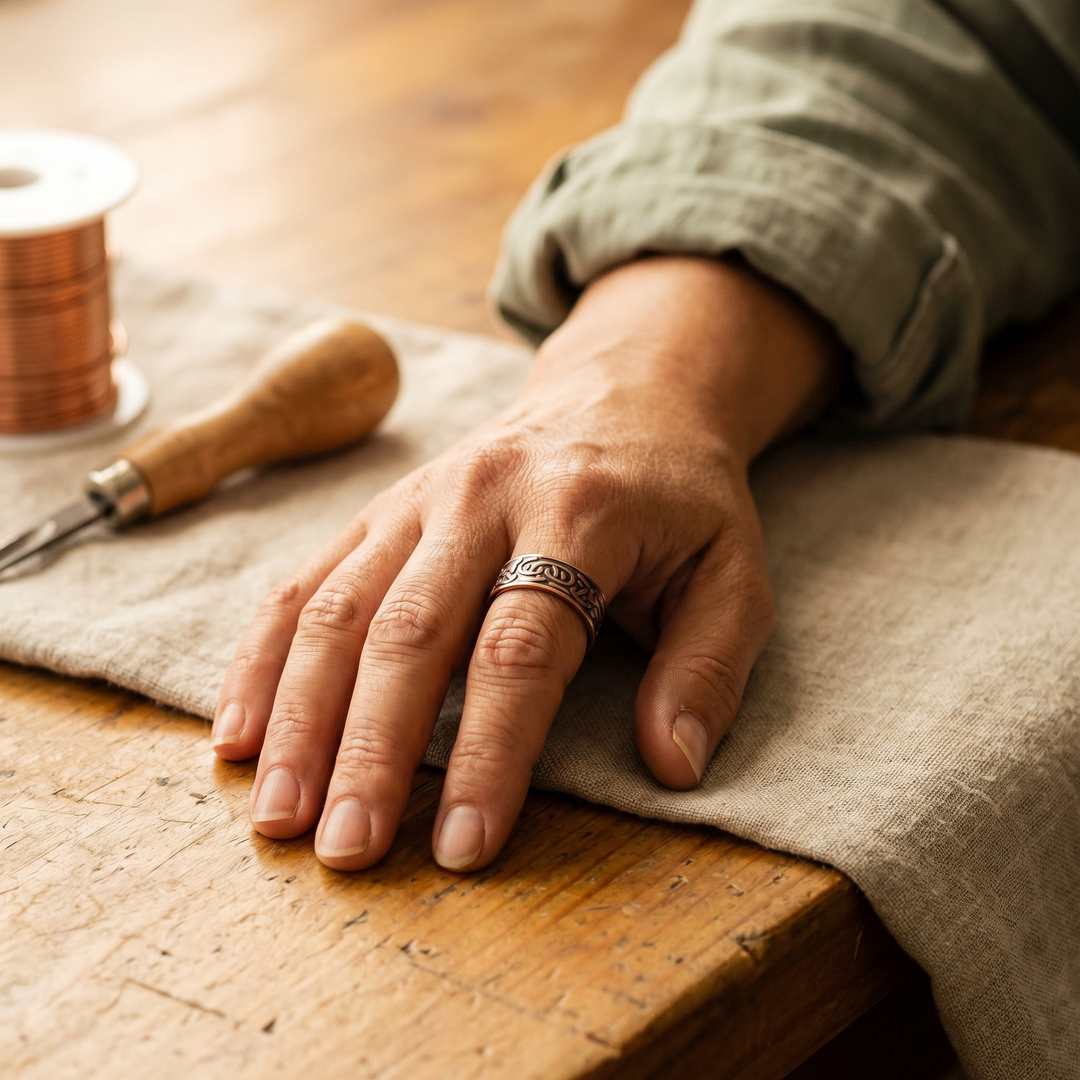 Addison's Burr Copper Ring