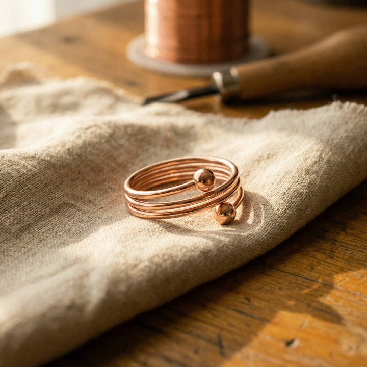 Women's Classic Silt Copper Ring