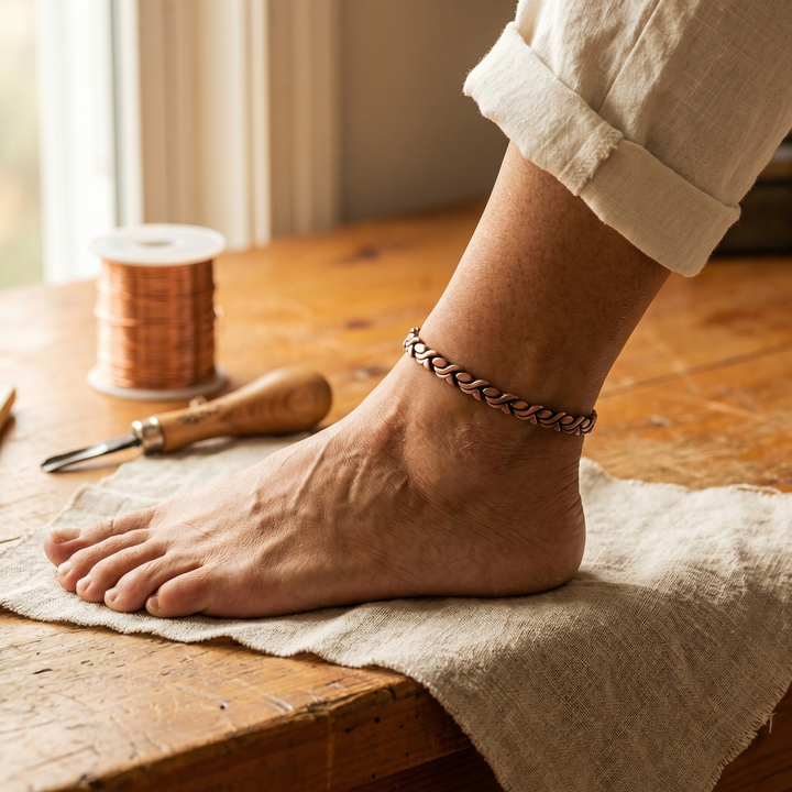 Women's Boho Dune Copper Anklet