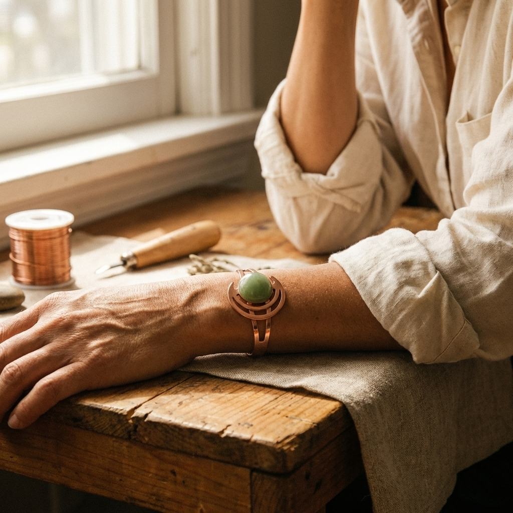 Addison's Sphere Green Copper Bracelet