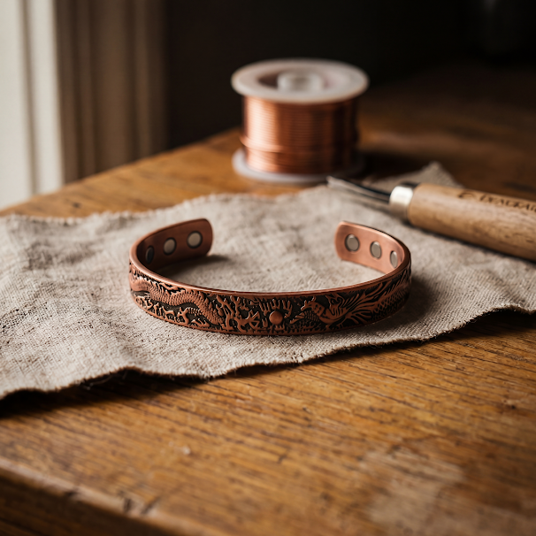 Women's Sleek Loam Copper Bracelet