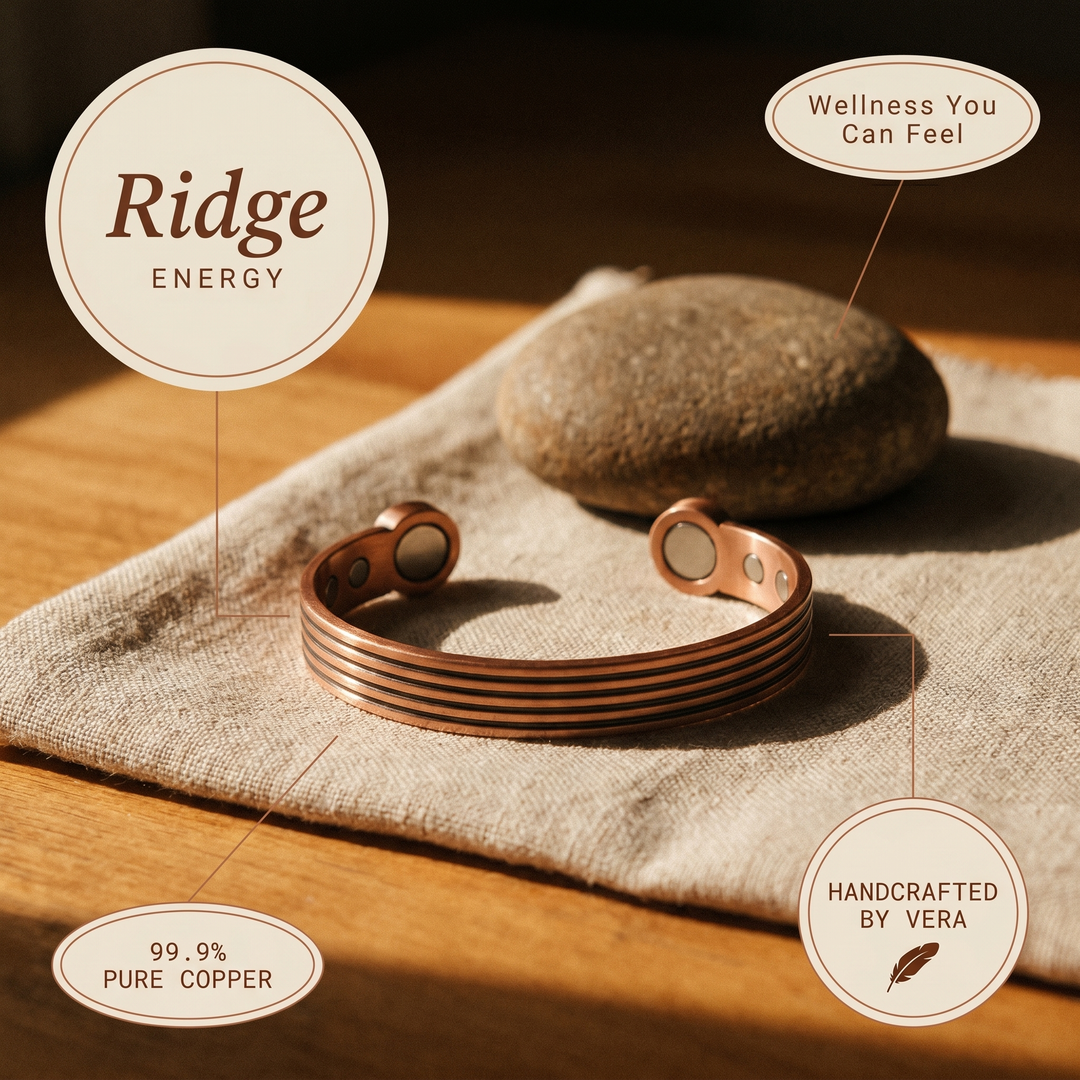 Women's Classic Ridge Copper Bracelet