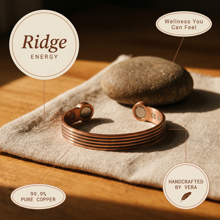 Women's Classic Ridge Copper Bracelet