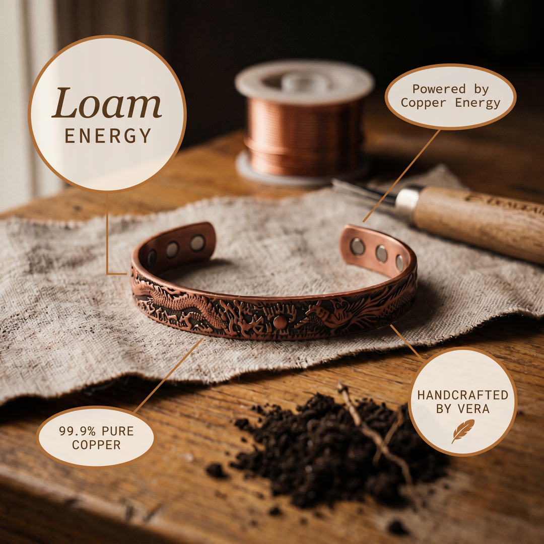 Women's Sleek Loam Copper Bracelet