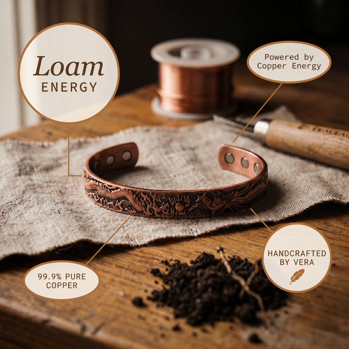 Women's Sleek Loam Copper Bracelet