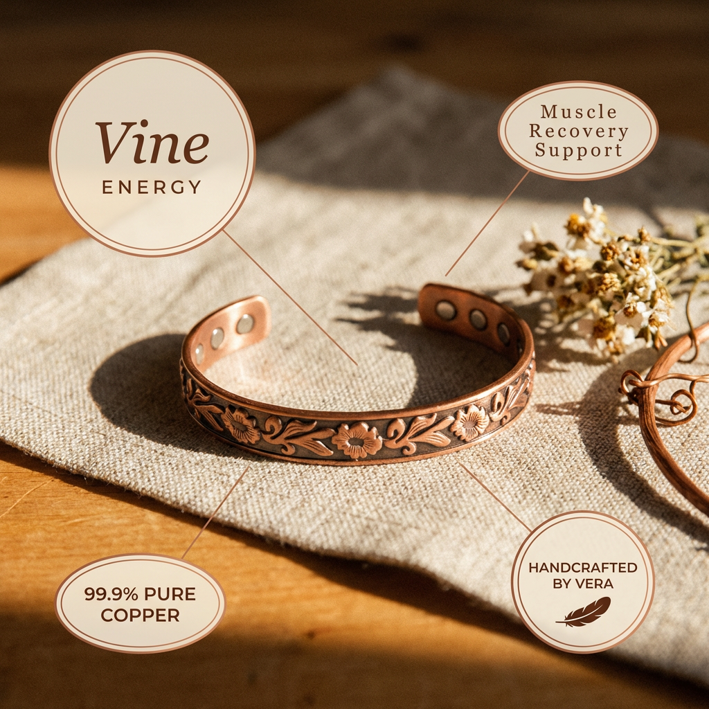 Women's Elegant Vine Copper Bracelet