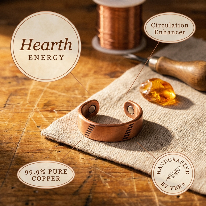 Women's Classic Hearth Copper Ring