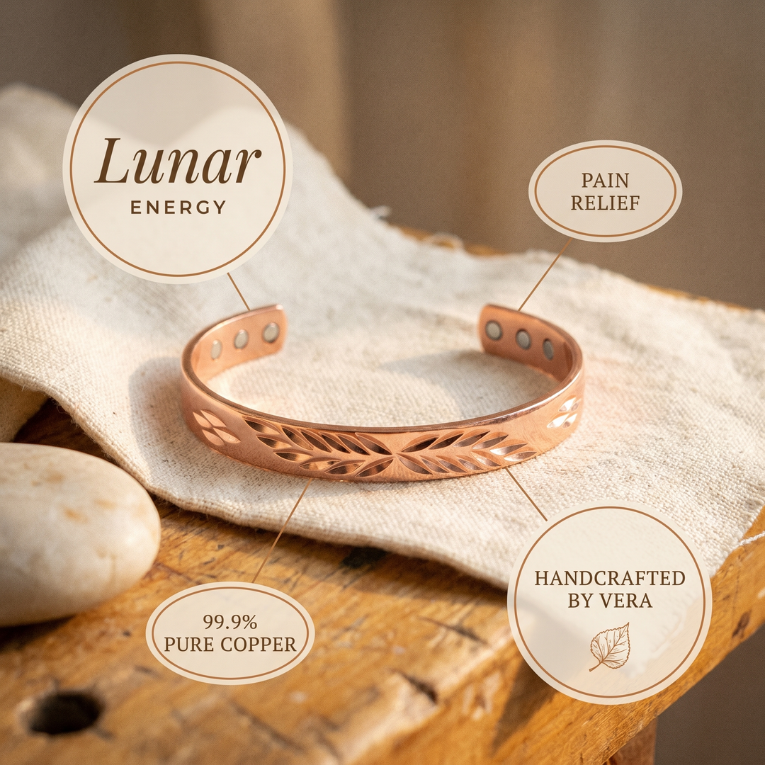 Women's Sleek Lunar Copper Bracelet