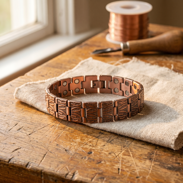 Men's Classic Grit Copper Bracelet