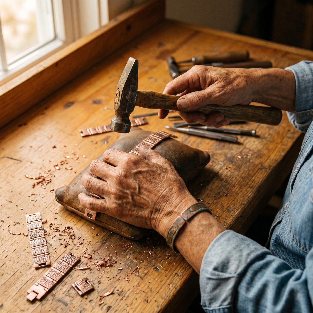 Men's Classic Grit Copper Bracelet