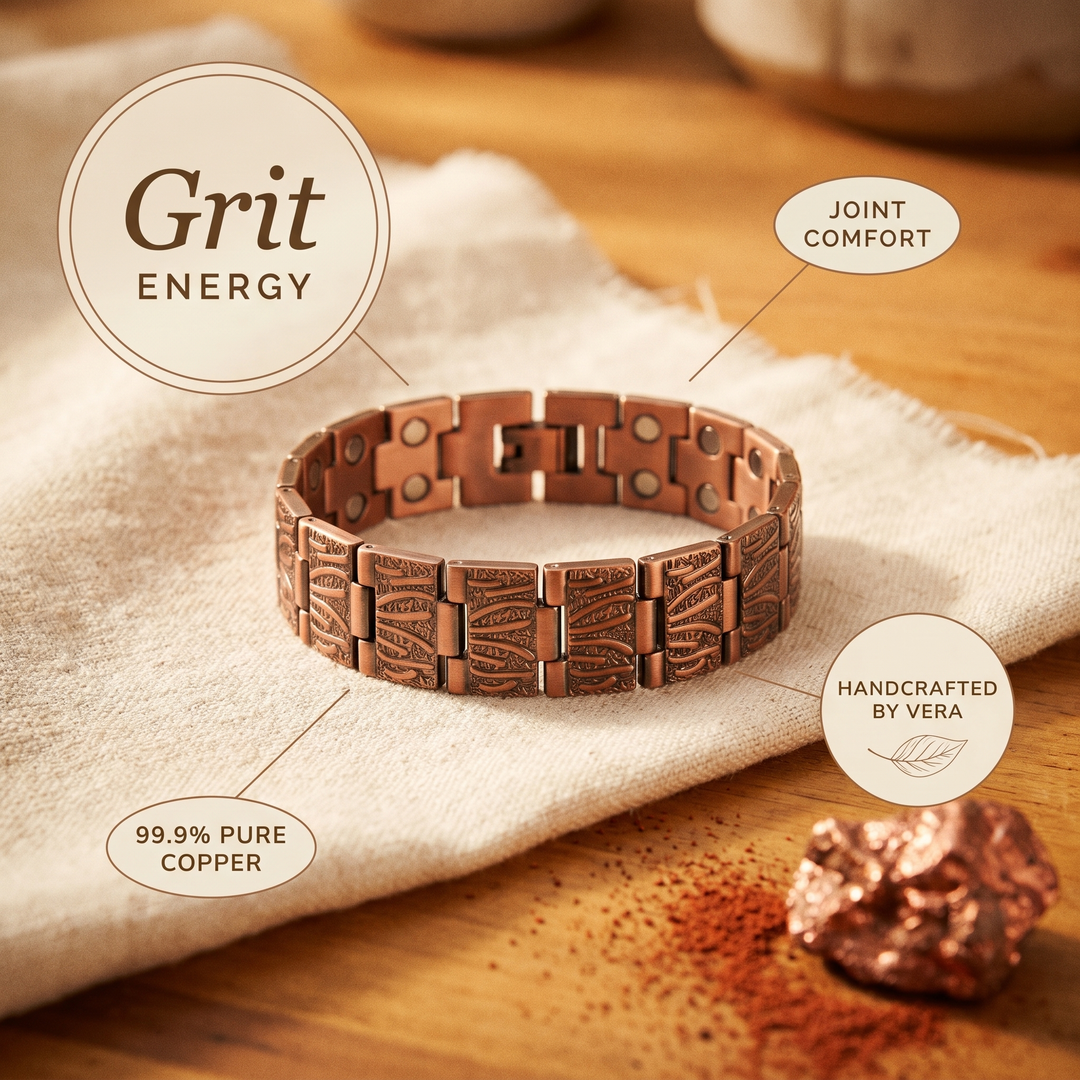 Men's Classic Grit Copper Bracelet