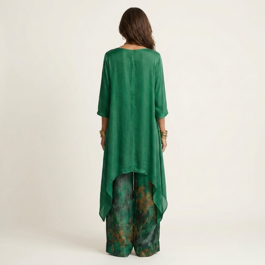 Asymmetrical Cotton-Silk Set